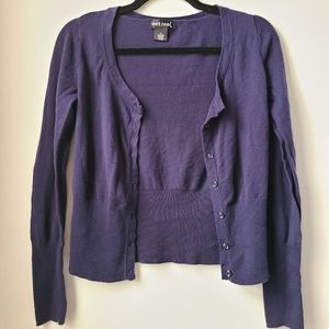 Wet Seal Cardigan Sweater - Navy Blue, Size M
